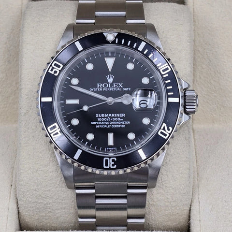 Rolex Submariner Date 16610 Black Dial Stainless Steel Oyster 40mm