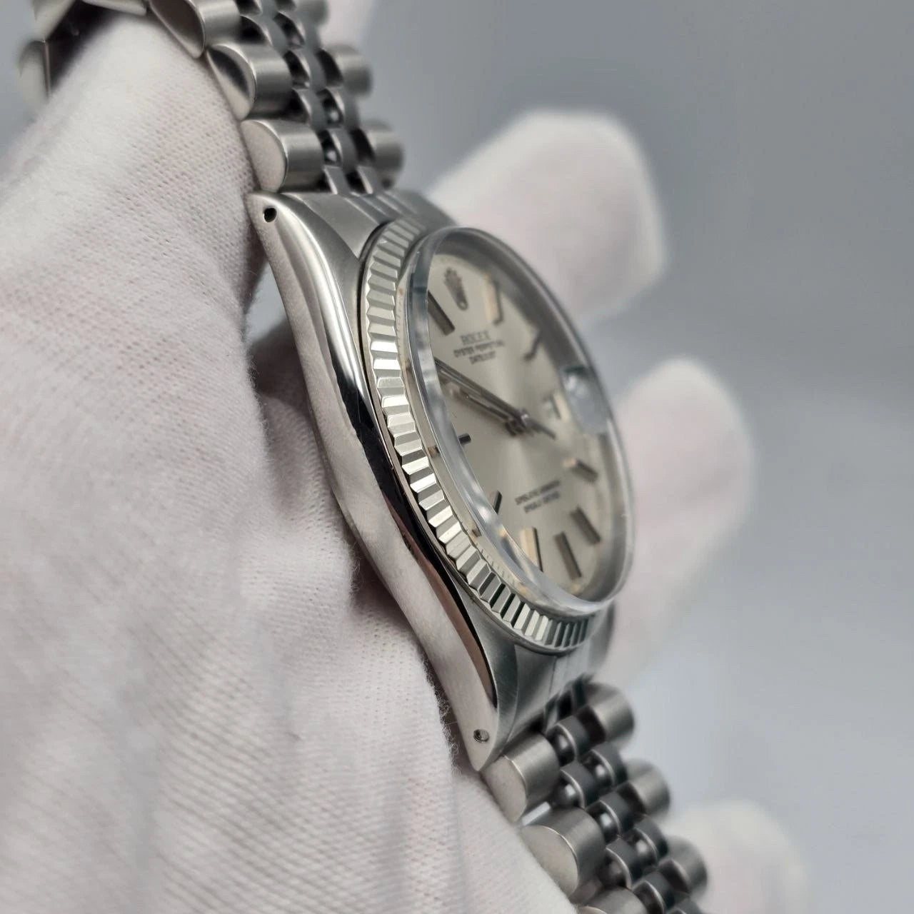 Rolex Datejust 1601 Stainless Steel Silver Stick Dial Jubilee 36mm Watch