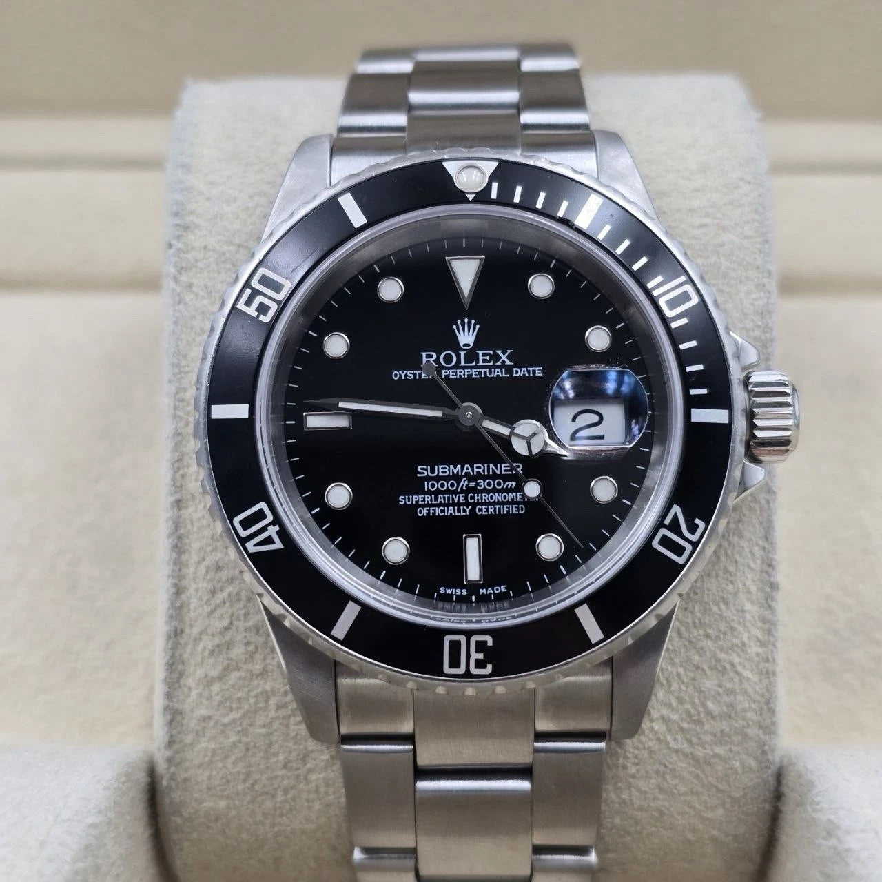 2001 Rolex Submariner Date 16610 Black Dial Stainless Steel Oyster 40mm