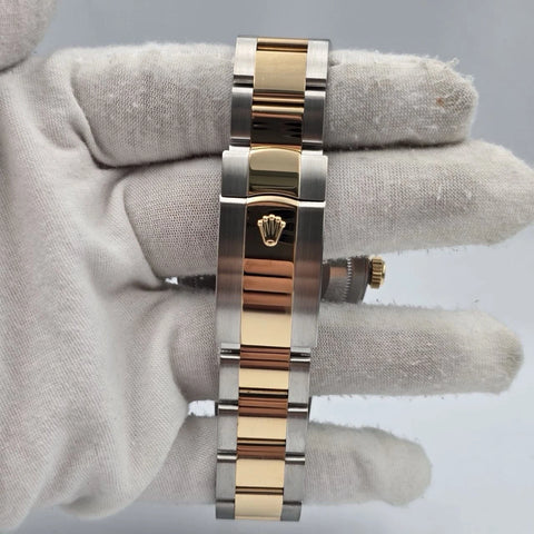 2022 PAPERS Rolex Sky-Dweller Two-Tone Gold Steel Black 42mm 326933 BOX