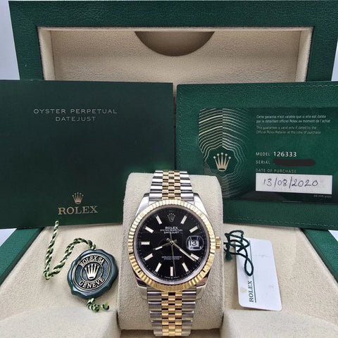 Rolex Datejust 126333 Two Tone Black Dial