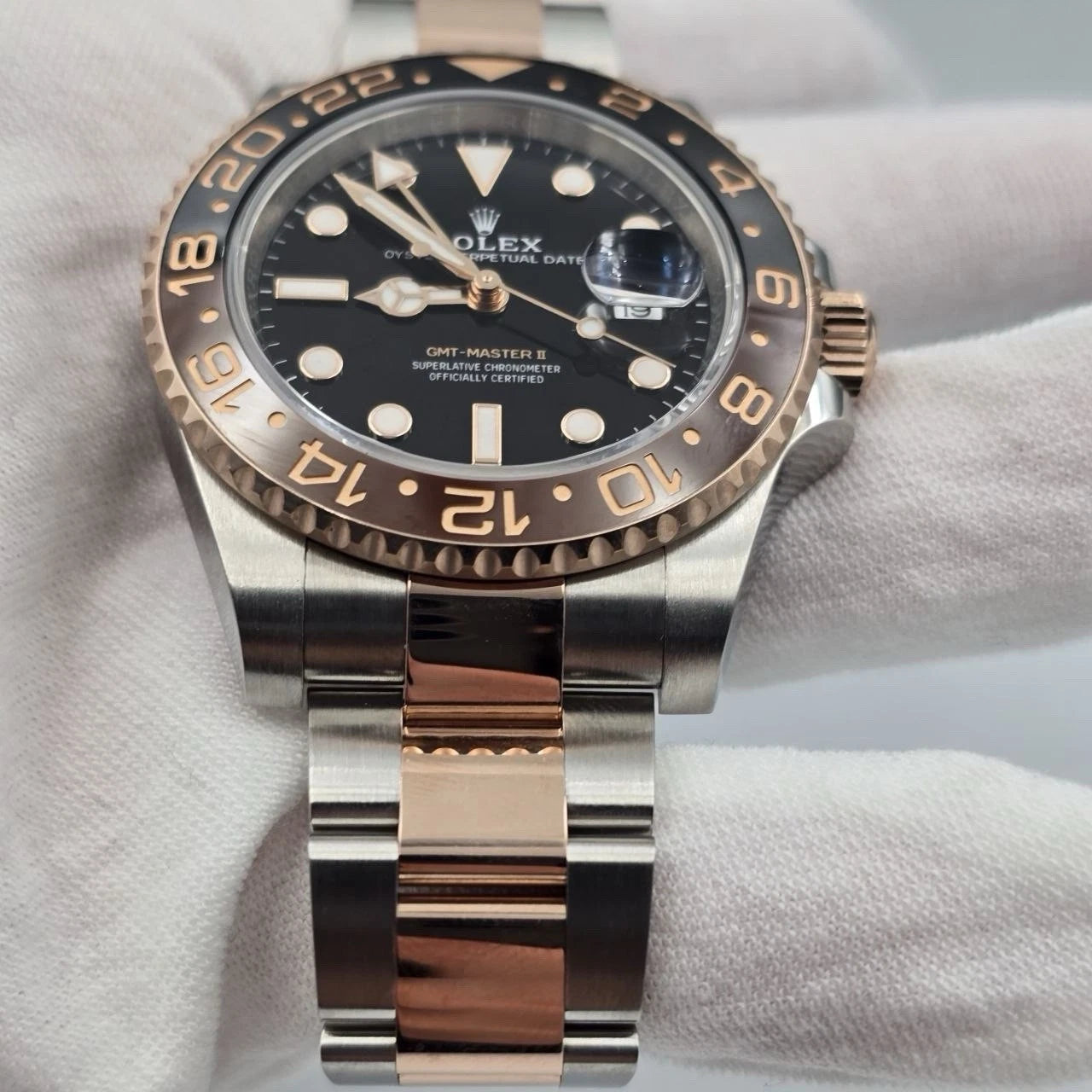 2023 PAPERS Rolex GMT-Master II Rootbeer 40mm 126711CHNR Two-Tone Rose Gold BOX