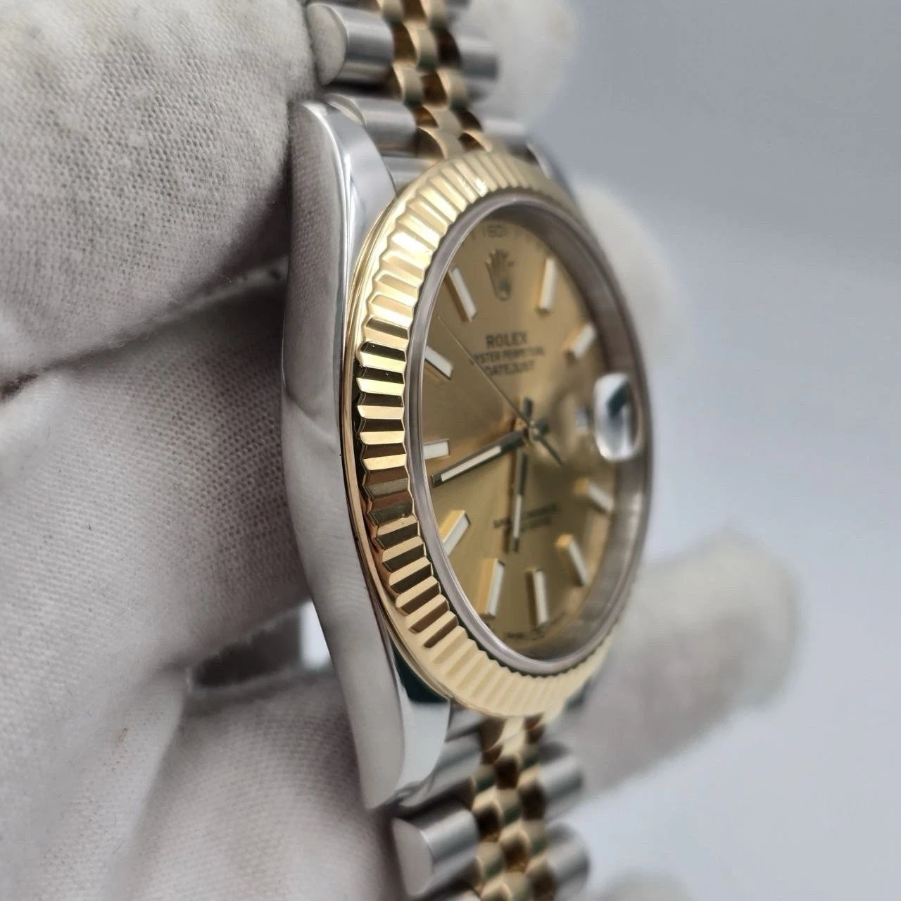 2019 PAPERS Rolex Datejust 41mm 126333 Two Tone Jubilee Champagne Dial BOX