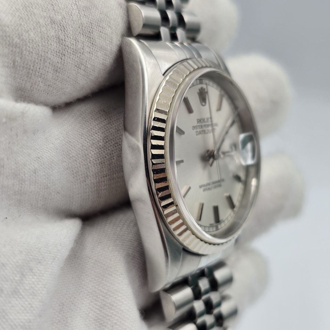 2000 Rolex Datejust Silver Dial Stainless Steel Jubilee 16234 36mm Watch