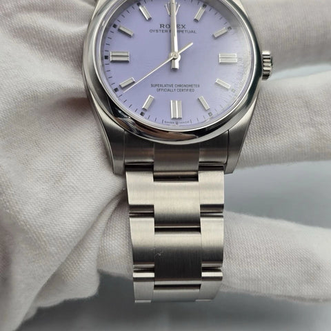 NEW 2026 Rolex Oyster Perpetual Lavender Dial Steel 36mm 126000 UNWORN