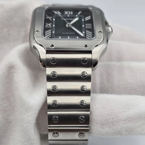 NEW 2026 Cartier Santos Medium Green Dial WSSA0061 35mm Stainless Steel BOX