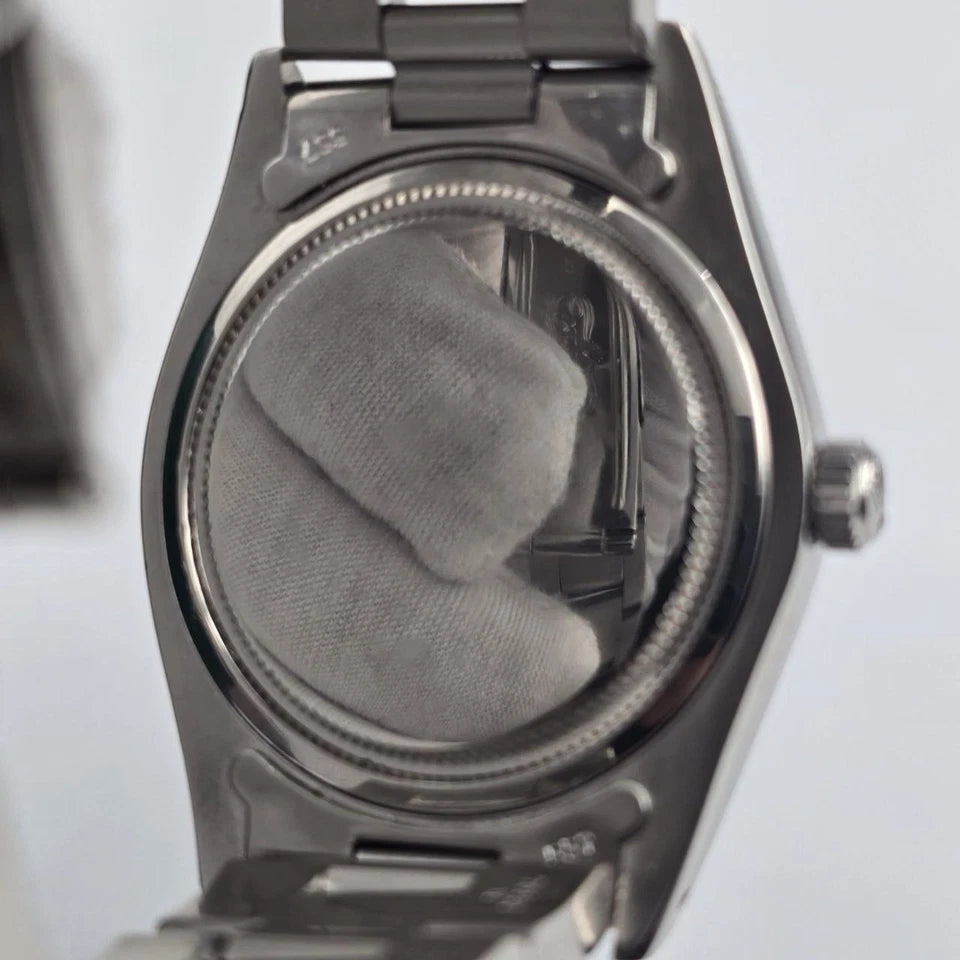 Rolex Oyster Date Precision 6694 Stainless Steel 34mm Black Dial Watch