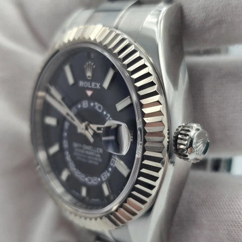 PAPERS 2022 Rolex Sky Dweller 42mm Oyster Blue Dial Steel Watch 326934 BOX