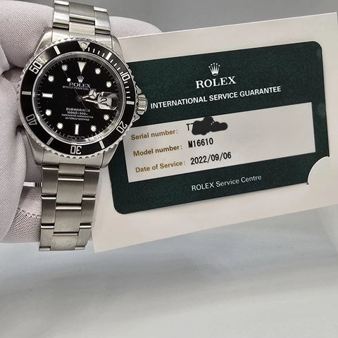 2022 RSC MINT Rolex Submariner Date 16610 Black Dial Stainless Steel Oyster 40mm