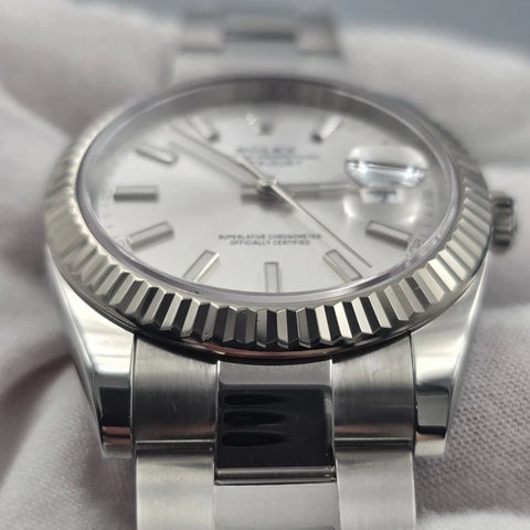 PAPERS 2023 Rolex Datejust 41mm 126334 Stainless Steel Oyster Silver Dial BOX