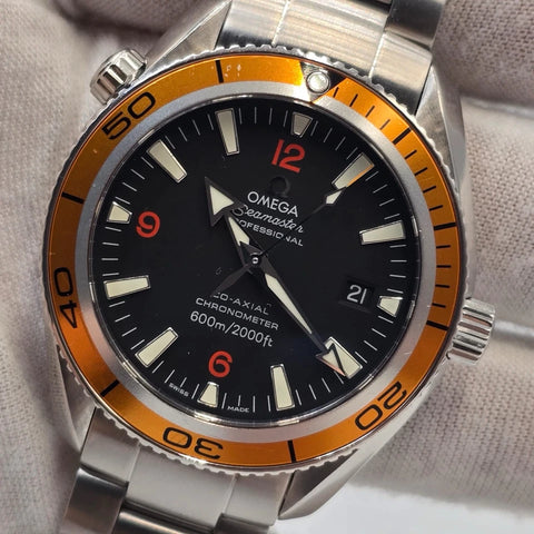 Omega Seamaster Planet Ocean 600M Orange Bezel 42mm Watch 2209.50