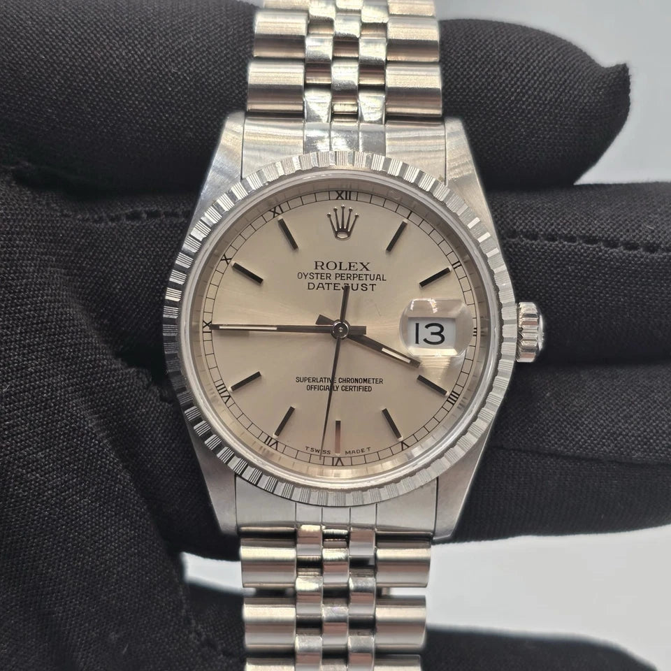 Rolex Datejust Steel Automatic 36mm Silver Dial Jubilee Watch 16220