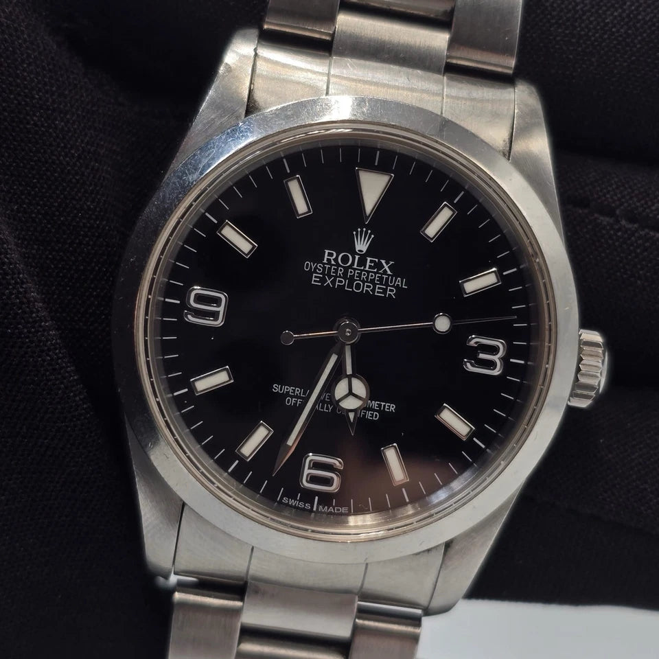 Rolex Explorer I 14270 Men's Automatic 36mm Steel Black Dial Watch