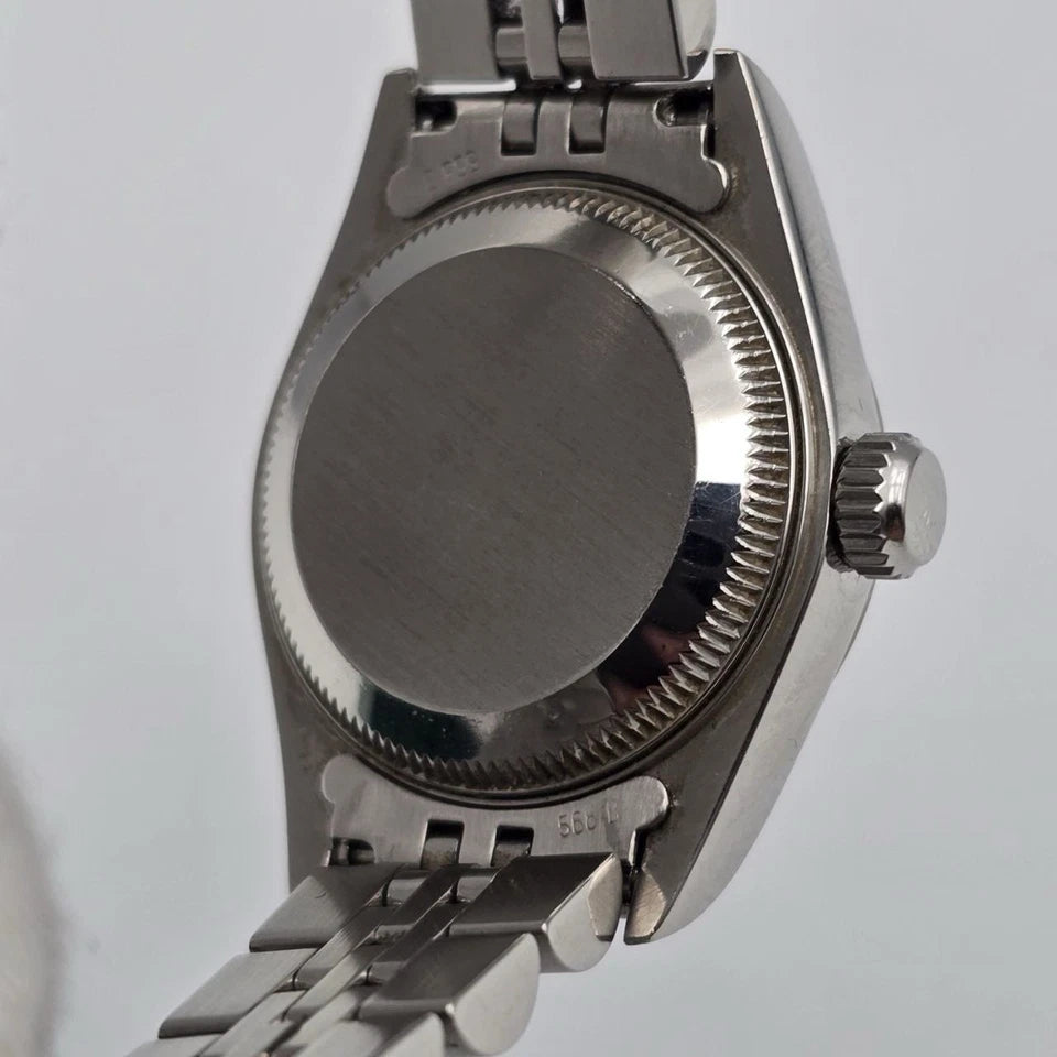 PAPERS Rolex Ladies Datejust 69174 26mm Pink Dial Steel 18K White Gold Bezel