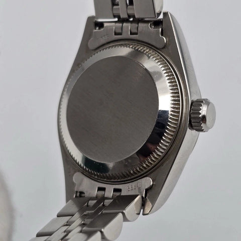 PAPERS Rolex Ladies Datejust 69174 26mm Pink Dial Steel 18K White Gold Bezel