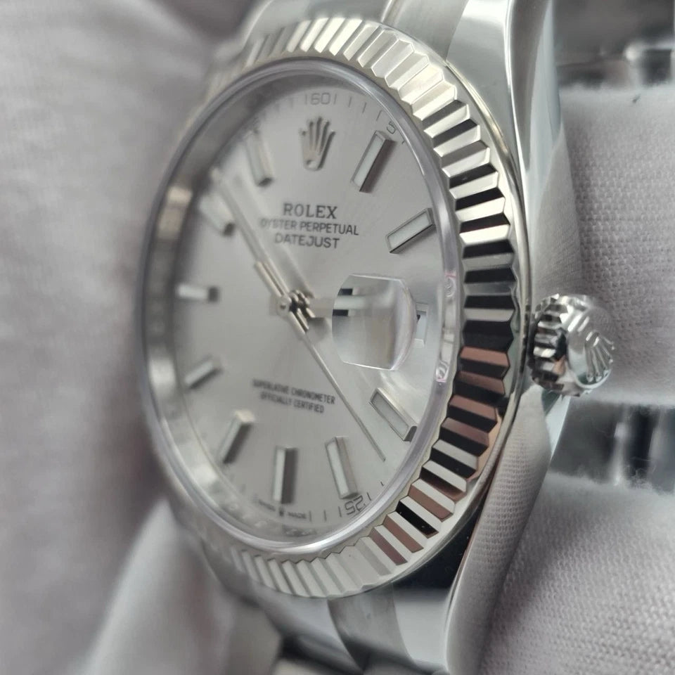 PAPERS 2023 Rolex Datejust 41mm 126334 Stainless Steel Oyster Silver Dial BOX