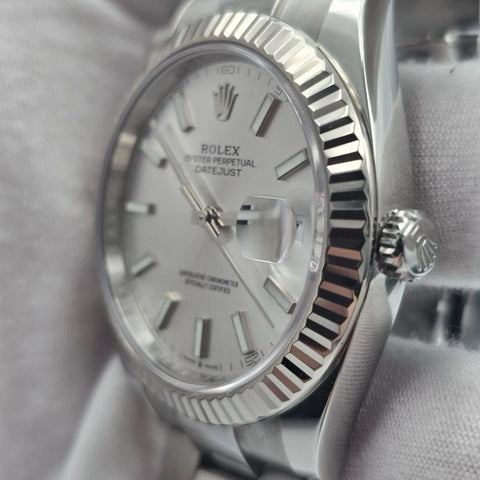 PAPERS 2023 Rolex Datejust 41mm 126334 Stainless Steel Oyster Silver Dial BOX
