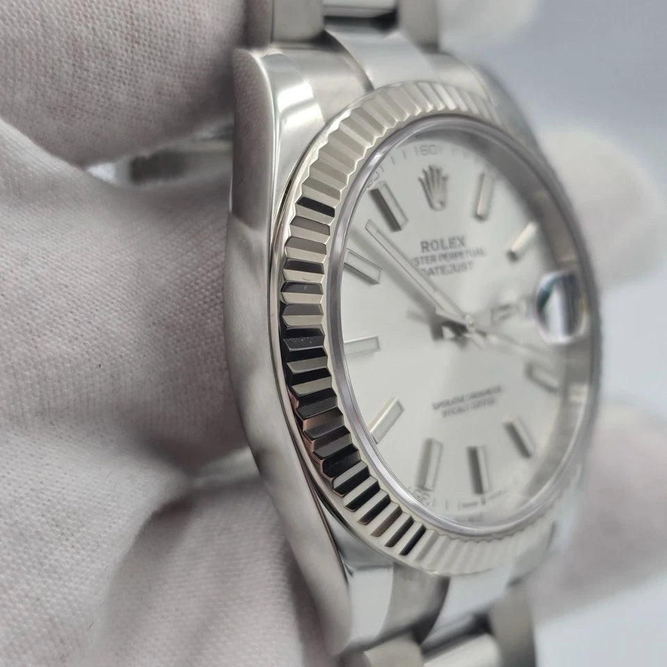 PAPERS 2023 Rolex Datejust 41mm 126334 Stainless Steel Oyster Silver Dial BOX