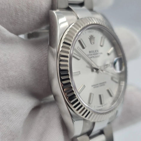 PAPERS 2023 Rolex Datejust 41mm 126334 Stainless Steel Oyster Silver Dial BOX