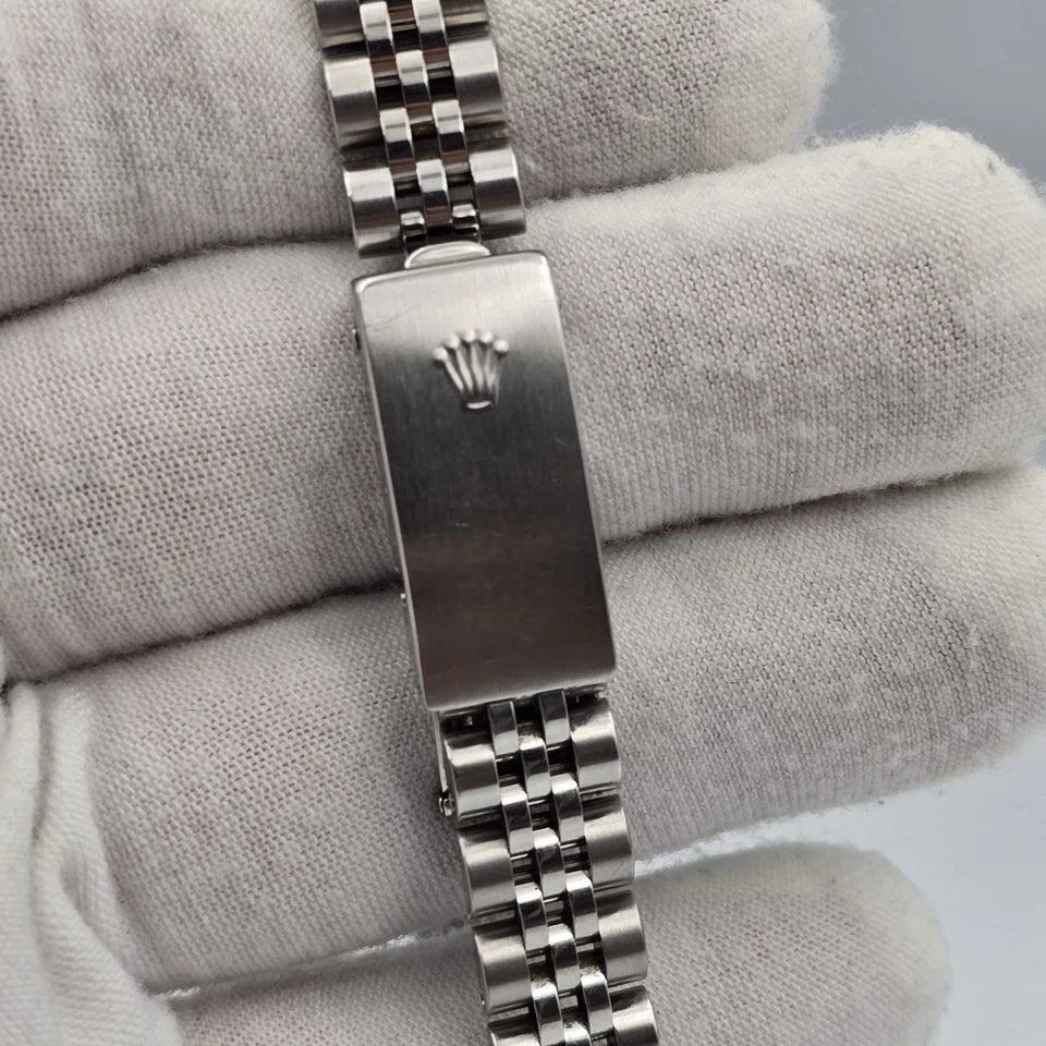 PAPERS Rolex Ladies Datejust 69174 26mm Pink Dial Steel 18K White Gold Bezel