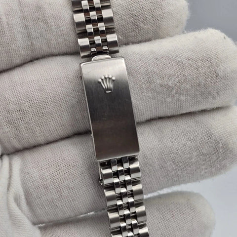 PAPERS Rolex Ladies Datejust 69174 26mm Pink Dial Steel 18K White Gold Bezel