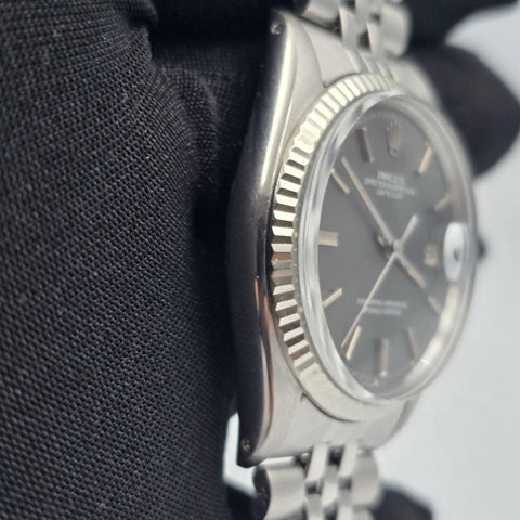 Rolex Datejust 1601 Steel RARE Factory Gray Sigma Dial Jubilee 36mm Watch
