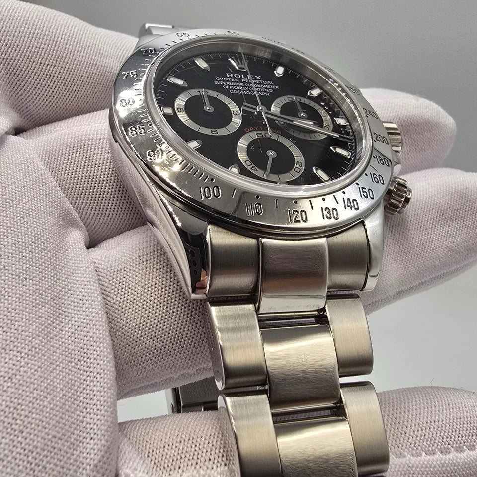 Rolex Daytona Cosmograph Black Stainless Steel Oyster 40mm Watch 116520