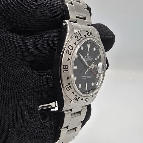 MINT Rolex Explorer II 16570 Steel Black Dial Automatic Date Watch 40MM