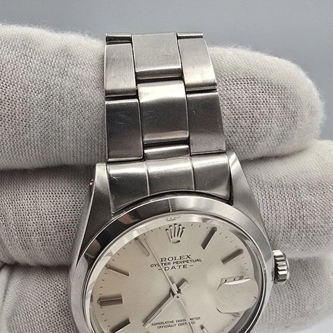 2025 RSC Rolex Oyster Perpetual Date Silver Dial Stainless Steel 1500 34mm Watch