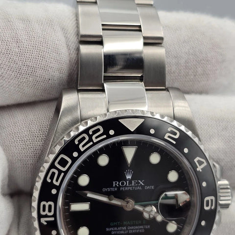 MINT Rolex GMT Master II Green Arrow 116710LN Steel Ceramic Black 40mm Watch