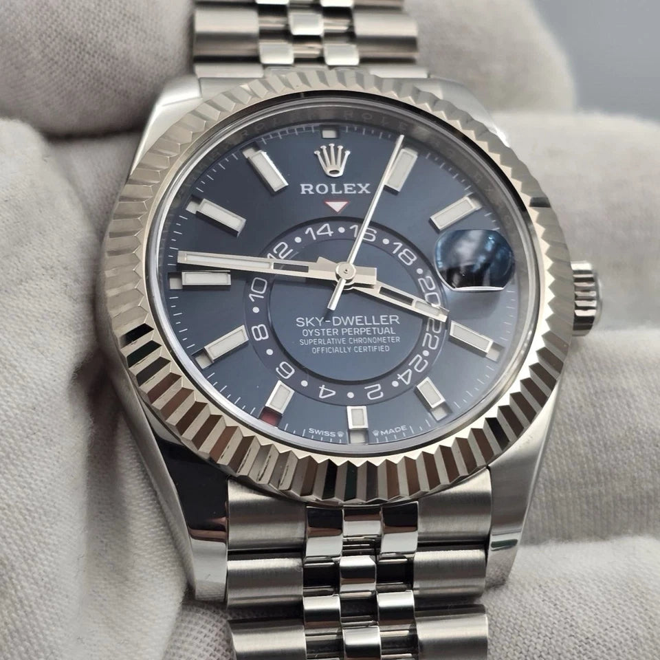 MINT PAPERS 2024 Rolex Sky-Dweller 42mm 336934 Jubilee Blue Dial BOX
