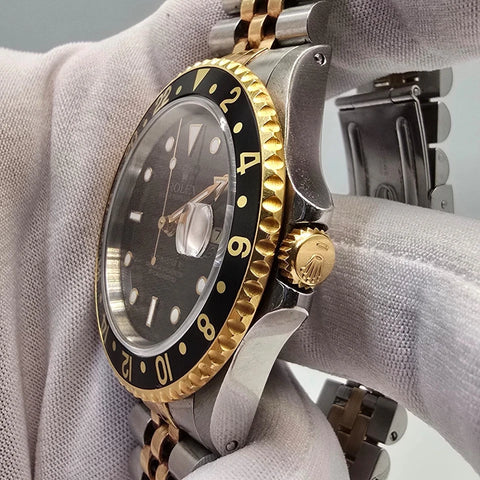 Rolex GMT-Master II 16713 Two-Tone Yellow Jubilee Black Dial 40mm Watch