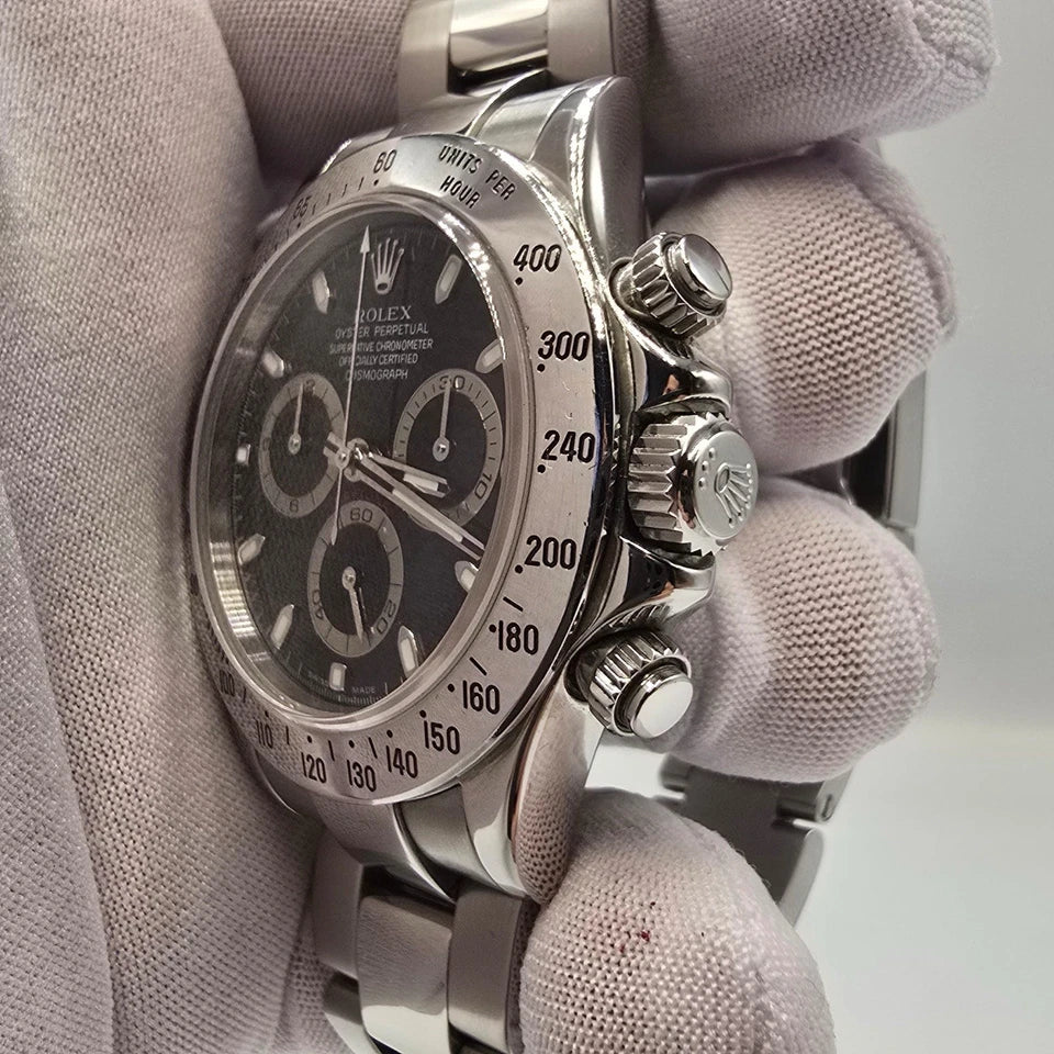 Rolex Daytona Cosmograph Black Stainless Steel Oyster 40mm Watch 116520