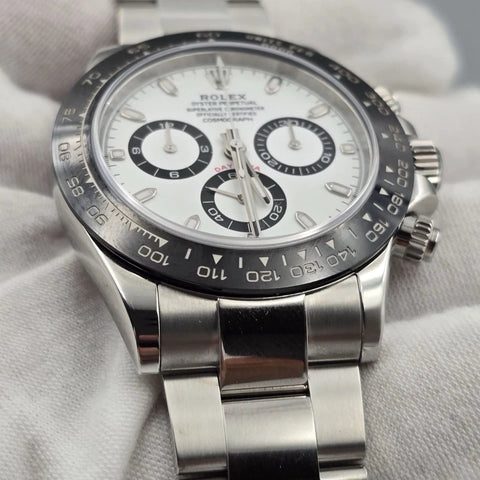 MINT 2024 RSC Rolex Daytona 116500LN White Panda Ceramic 40mm Steel Watch B+P