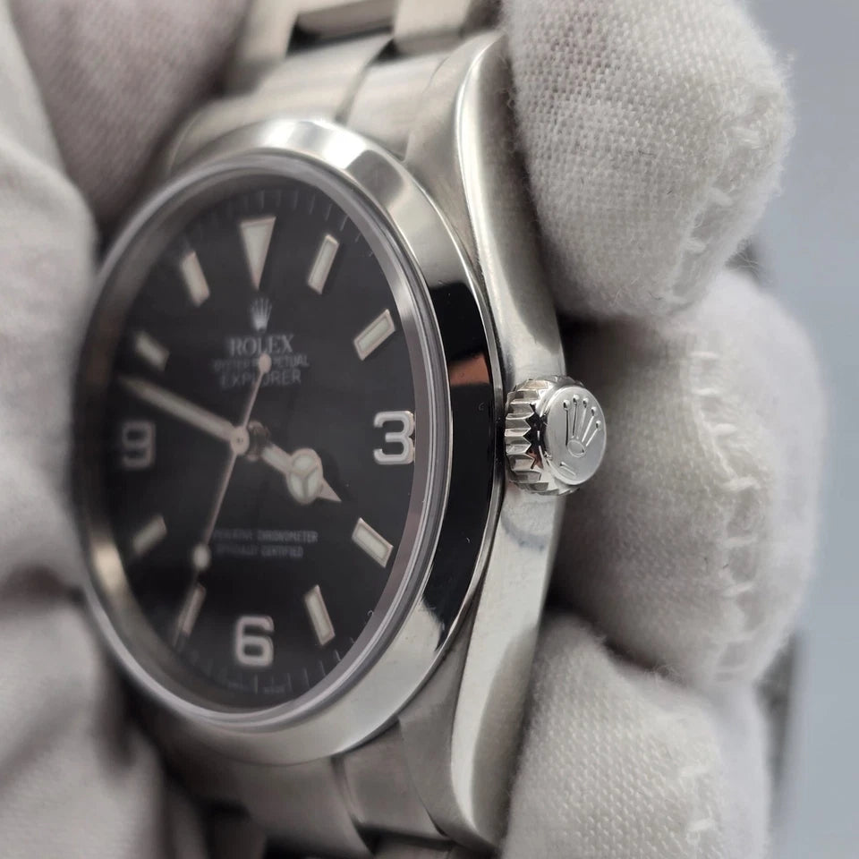 2007 Rolex Explorer I 114270 Men's Automatic 36mm Steel Black Dial Watch