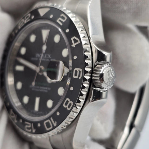 MINT Rolex GMT Master II Green Arrow 116710LN Steel Ceramic Black 40mm Watch