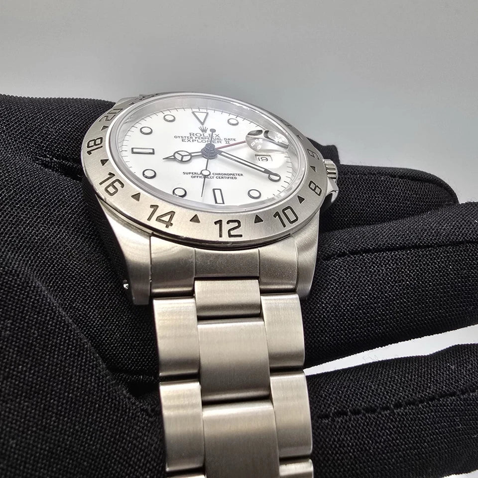 2004 RSC Rolex Explorer II White 40mm Stainless Steel Oyster Date Watch 16570