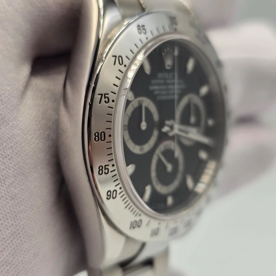Rolex Daytona Cosmograph Black Stainless Steel Oyster 40mm Watch 116520