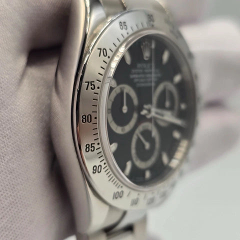 Rolex Daytona Cosmograph Black Stainless Steel Oyster 40mm Watch 116520
