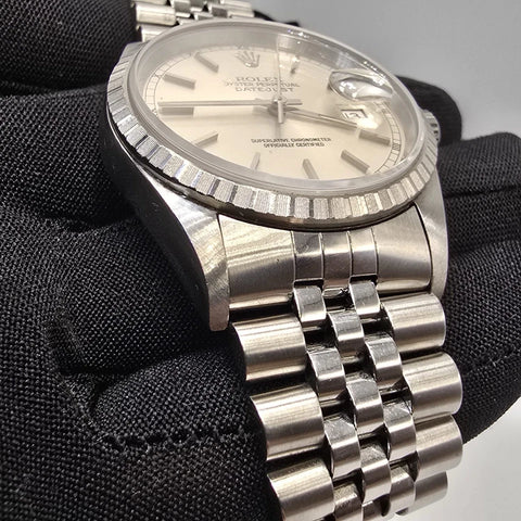 Rolex Datejust Steel Automatic 36mm Silver Dial Jubilee Watch 16220