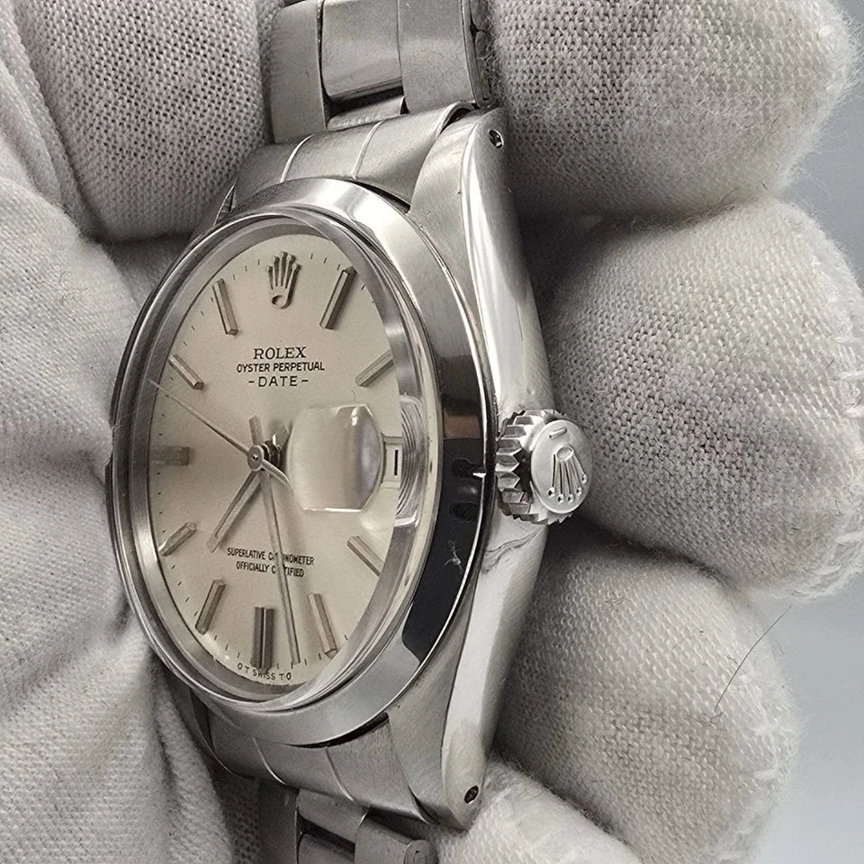 2025 RSC Rolex Oyster Perpetual Date Silver Dial Stainless Steel 1500 34mm Watch