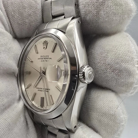 2025 RSC Rolex Oyster Perpetual Date Silver Dial Stainless Steel 1500 34mm Watch