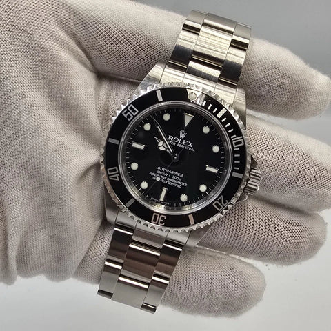 Rolex Submariner No Date 14060M 4 Line REHAUT Black Dial 40mm Automatic Watch