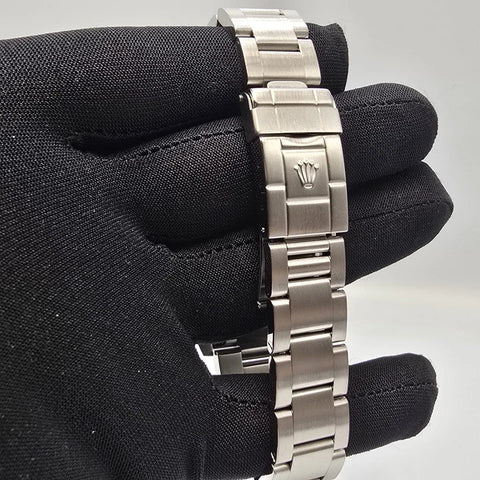 2007 Rolex Explorer II White 40mm Steel NO HOLES Oyster Date Watch 16570