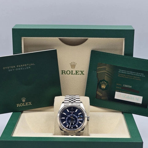 MINT PAPERS 2024 Rolex Sky-Dweller 42mm 336934 Jubilee Blue Dial BOX