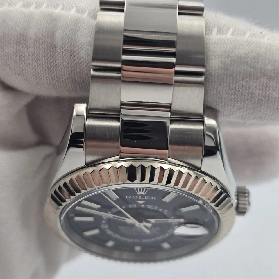 PAPERS 2022 Rolex Sky Dweller 42mm Oyster Blue Dial Steel Watch 326934 BOX