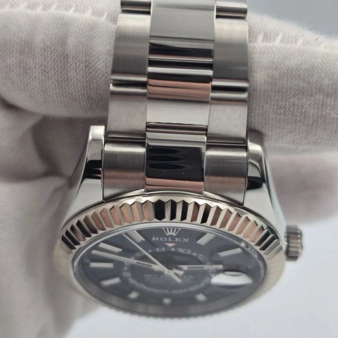PAPERS 2022 Rolex Sky Dweller 42mm Oyster Blue Dial Steel Watch 326934 BOX