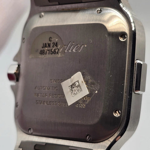 PAPERS Cartier Santos De Cartier Chronograph Roman Dial 43mm Watch WSSA0017 BOX